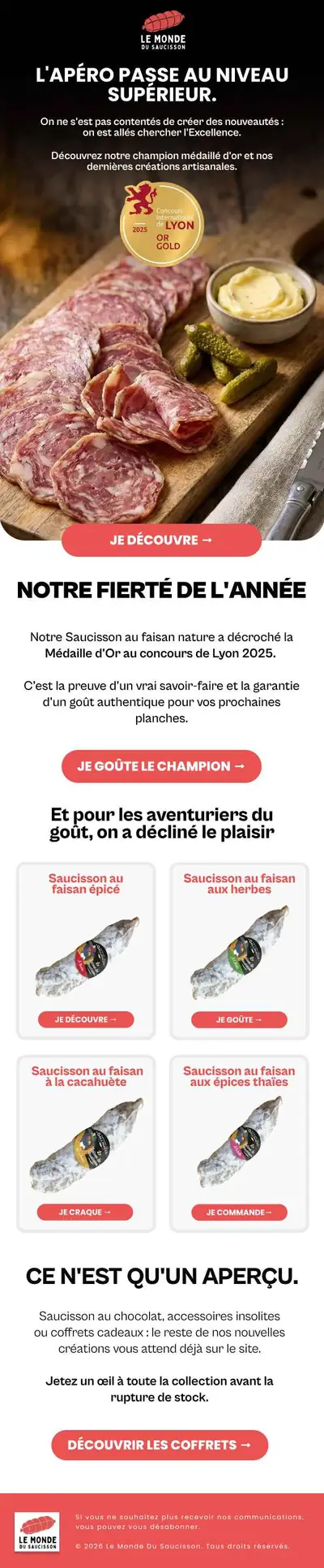 Exemple de newsletter e-commerce r&eacute;alis&eacute;e par Spicy Agency