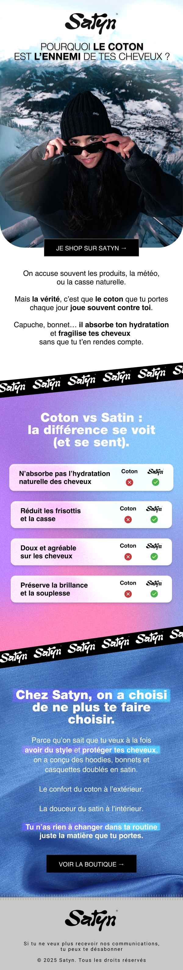 Exemple de campagne email e-commerce réalisée par Spicy Agency