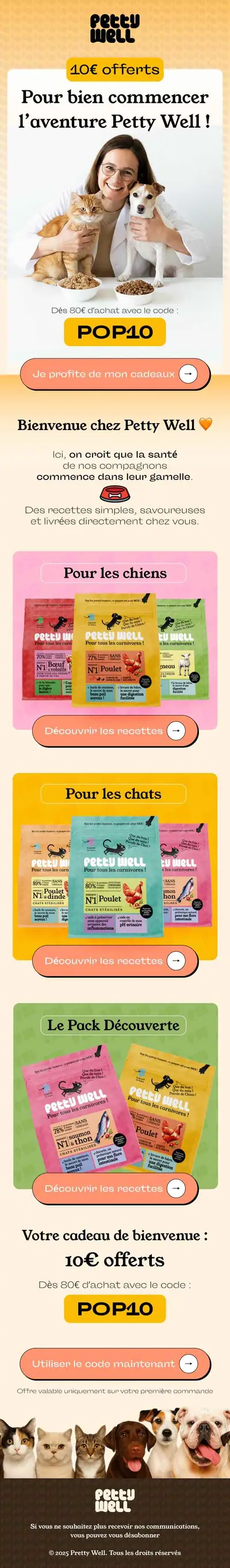 Exemple d'email de bienvenue e-commerce r&eacute;alis&eacute; par Spicy Agency