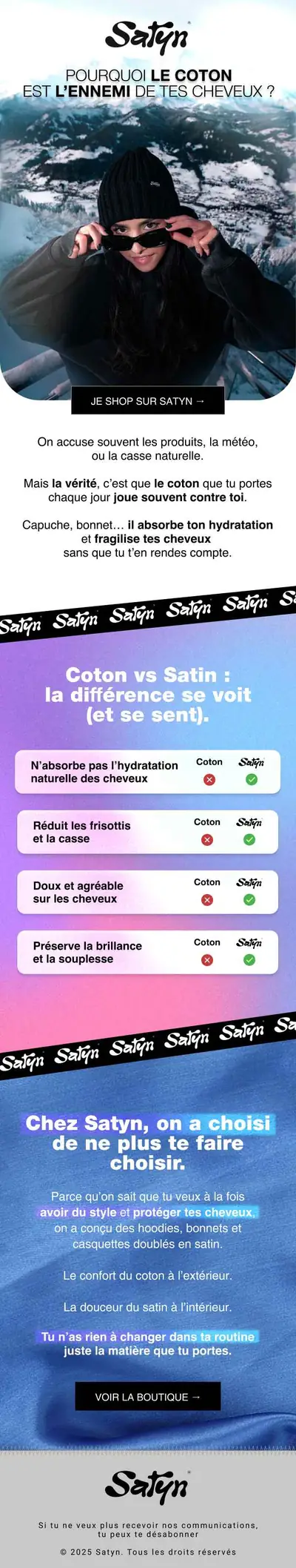 Exemple de campagne email e-commerce réalisée par Spicy Agency
